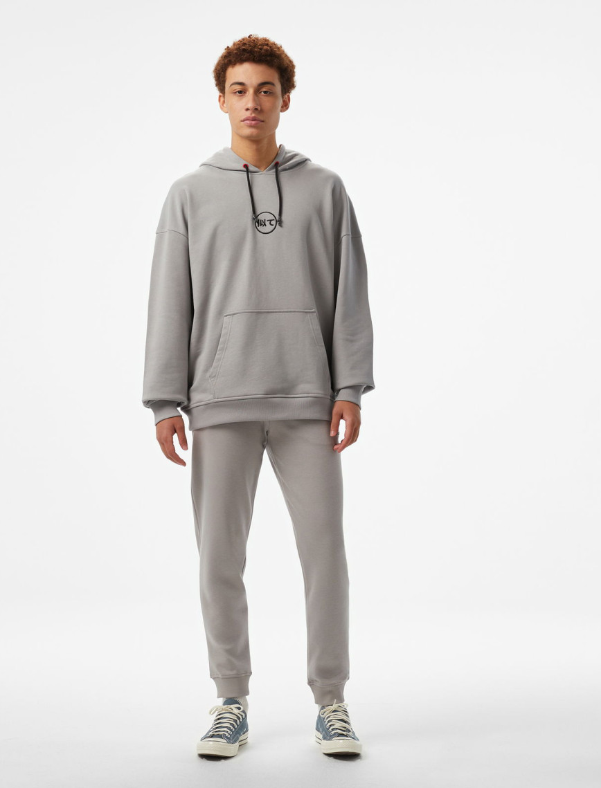 UNITED4 Motto Erkek Gri Hoodie UNITED4 Motto Erkek Gri Hoodie