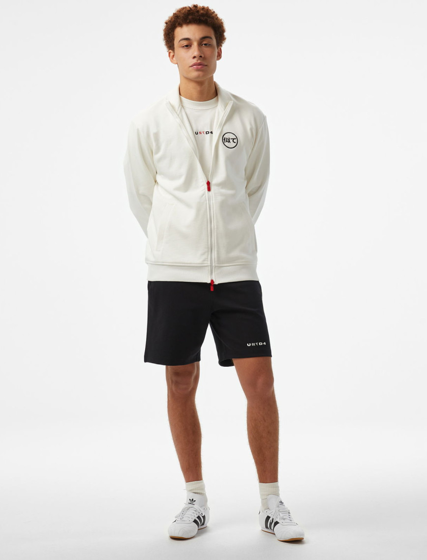 UNITED4 Motto Erkek Beyaz Hoodie UNITED4 Motto Erkek Beyaz Hoodie