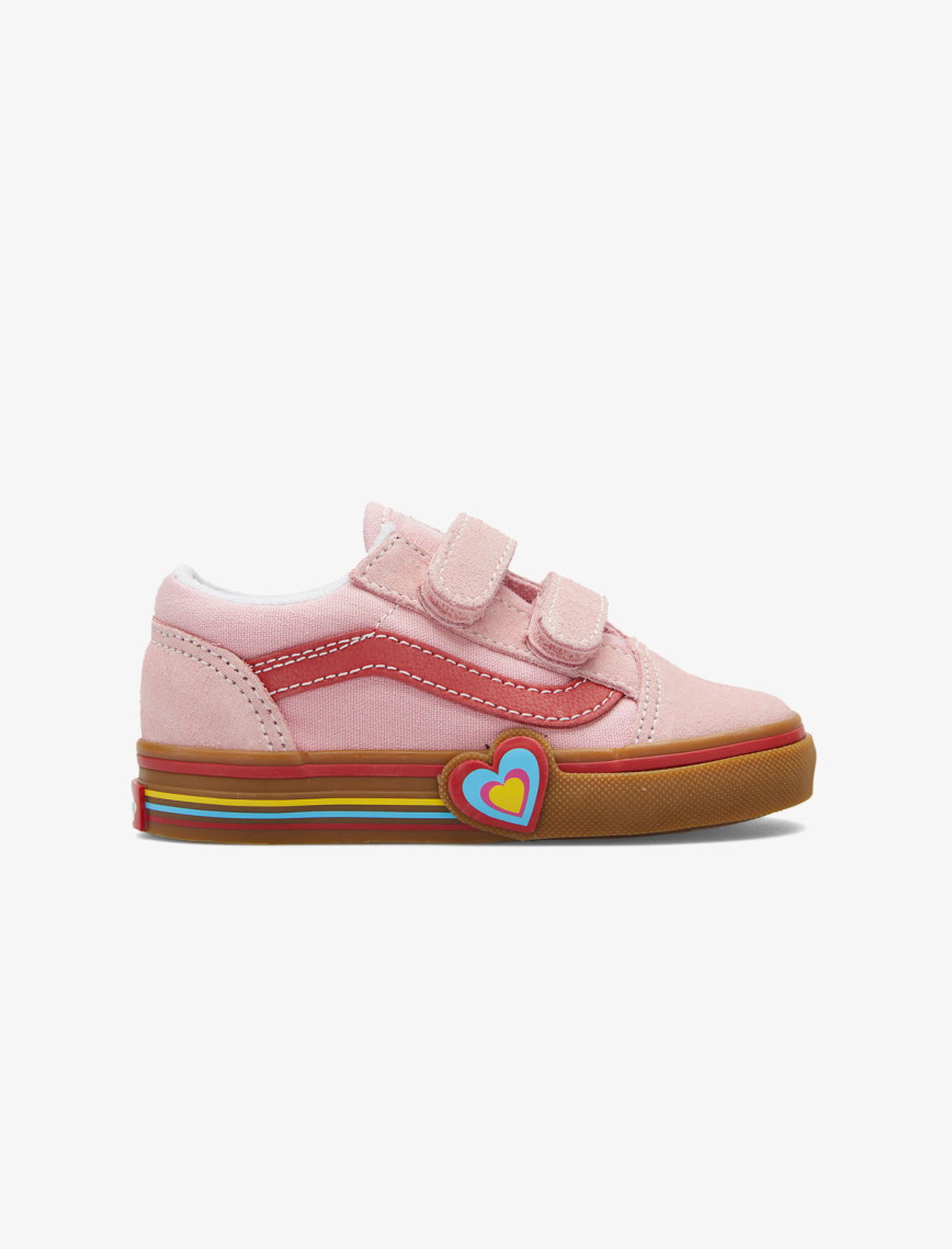 Vans Old Skool V Heart Bebek Pembe Sneaker Vans Old Skool V Heart Bebek Pembe Sneaker