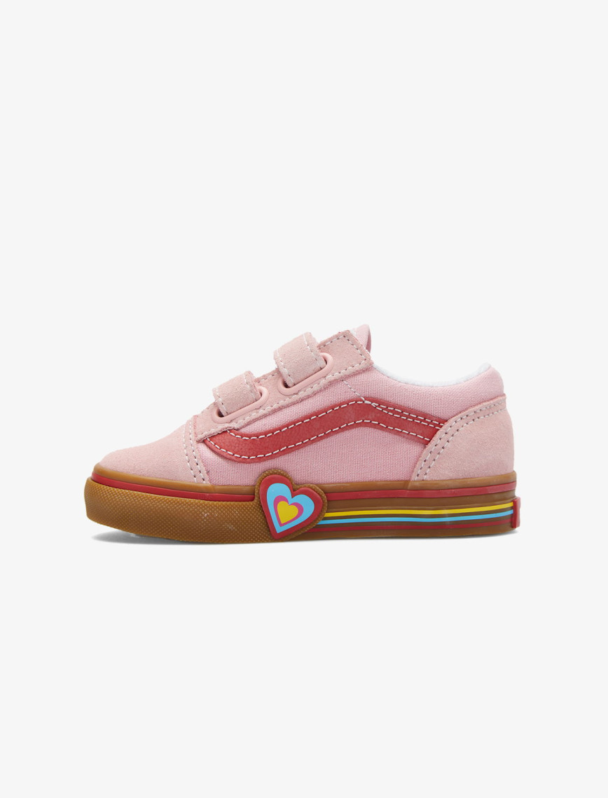Vans Old Skool V Heart Bebek Pembe Sneaker Vans Old Skool V Heart Bebek Pembe Sneaker