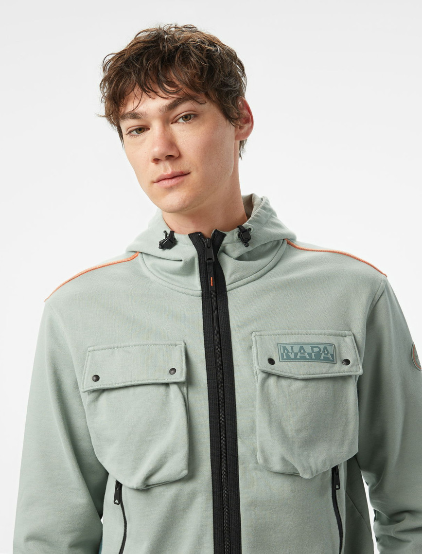 Napapijri  B-Rivalto Fzh Erkek Yeşil Sweatshirt