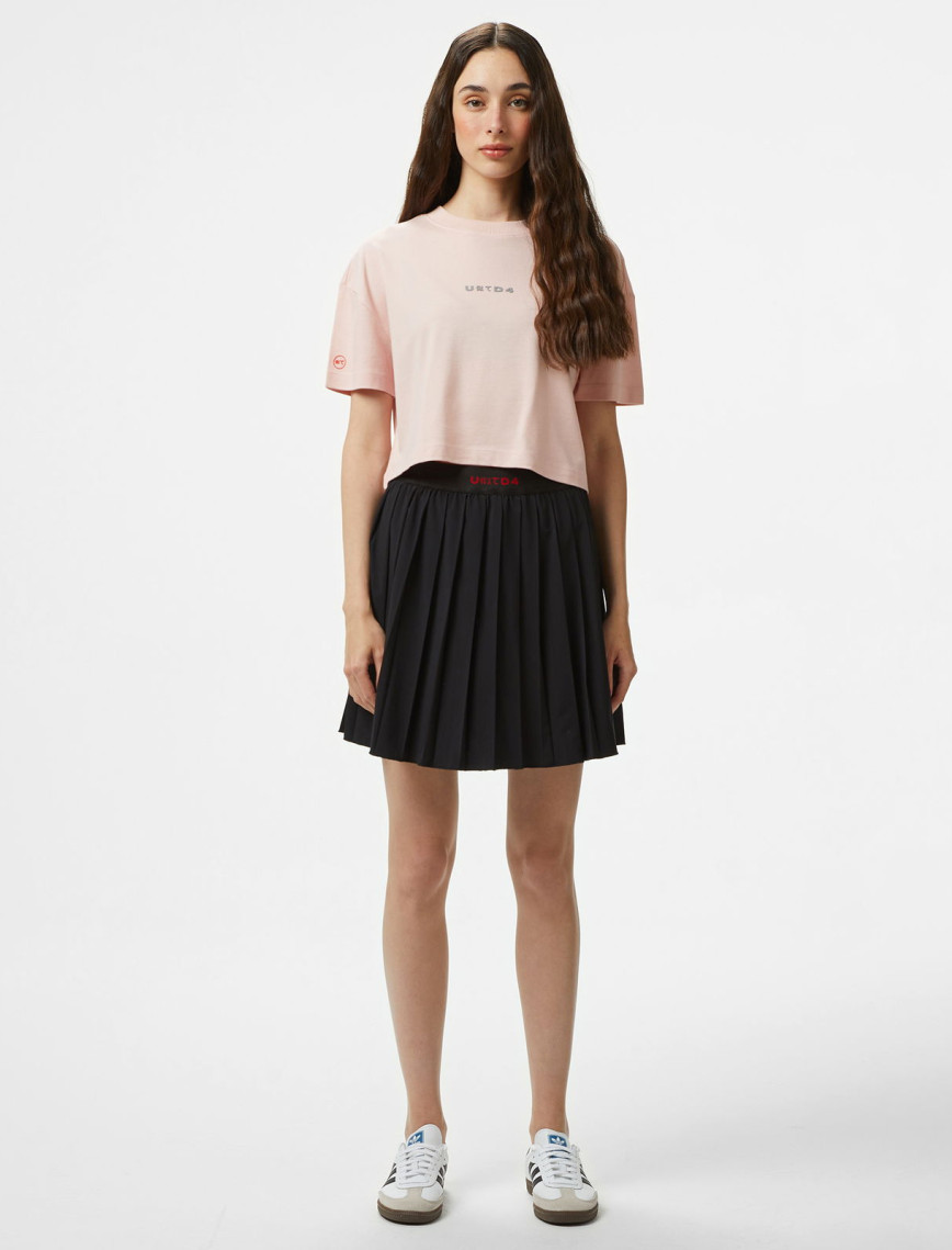 UNITED4 Comfort Kadın Bej Crop T-Shirt