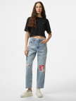 Tommy Jeans Cropped Gmd Script Open Back Kadın Siyah T-Shirt Tommy Jeans Cropped Gmd Script Open Back Kadın Siyah T-Shirt