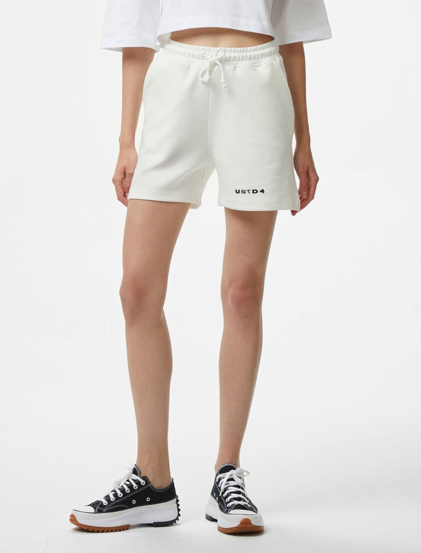 UNITED4 Örme Kadın Bej Şort UNITED4 Örme Kadın Bej Şort