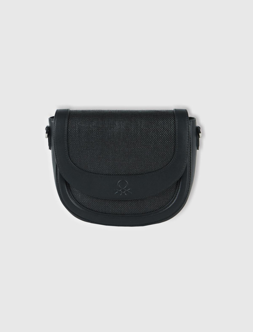 Kadın Siyah Logolu Omuz Çantası Kadın Siyah Logolu Omuz Çantası