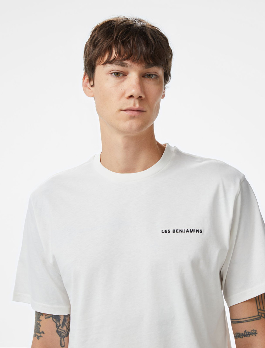 Les Benjamins 306 Erkek Beyaz T-Shirt Les Benjamins 306 Erkek Beyaz T-Shirt