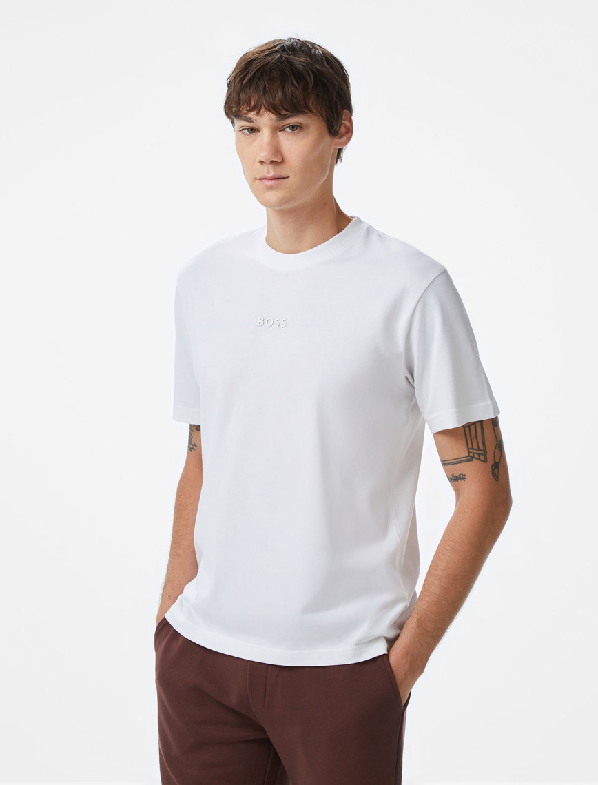 Boss Erkek Beyaz T-Shirt Boss Erkek Beyaz T-Shirt