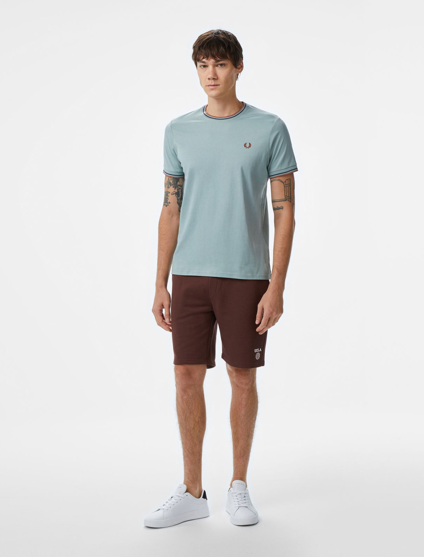Fred Perry Twin Tipped Erkek Mavi T-Shirt Fred Perry Twin Tipped Erkek Mavi T-Shirt