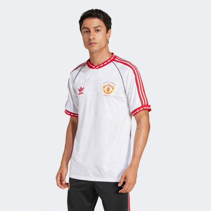 adidas Manchester United Retro Erkek Beyaz T-Shirt adidas Manchester United Retro Erkek Beyaz T-Shirt