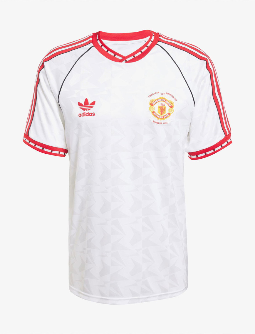 adidas Manchester United Retro Erkek Beyaz T-Shirt adidas Manchester United Retro Erkek Beyaz T-Shirt