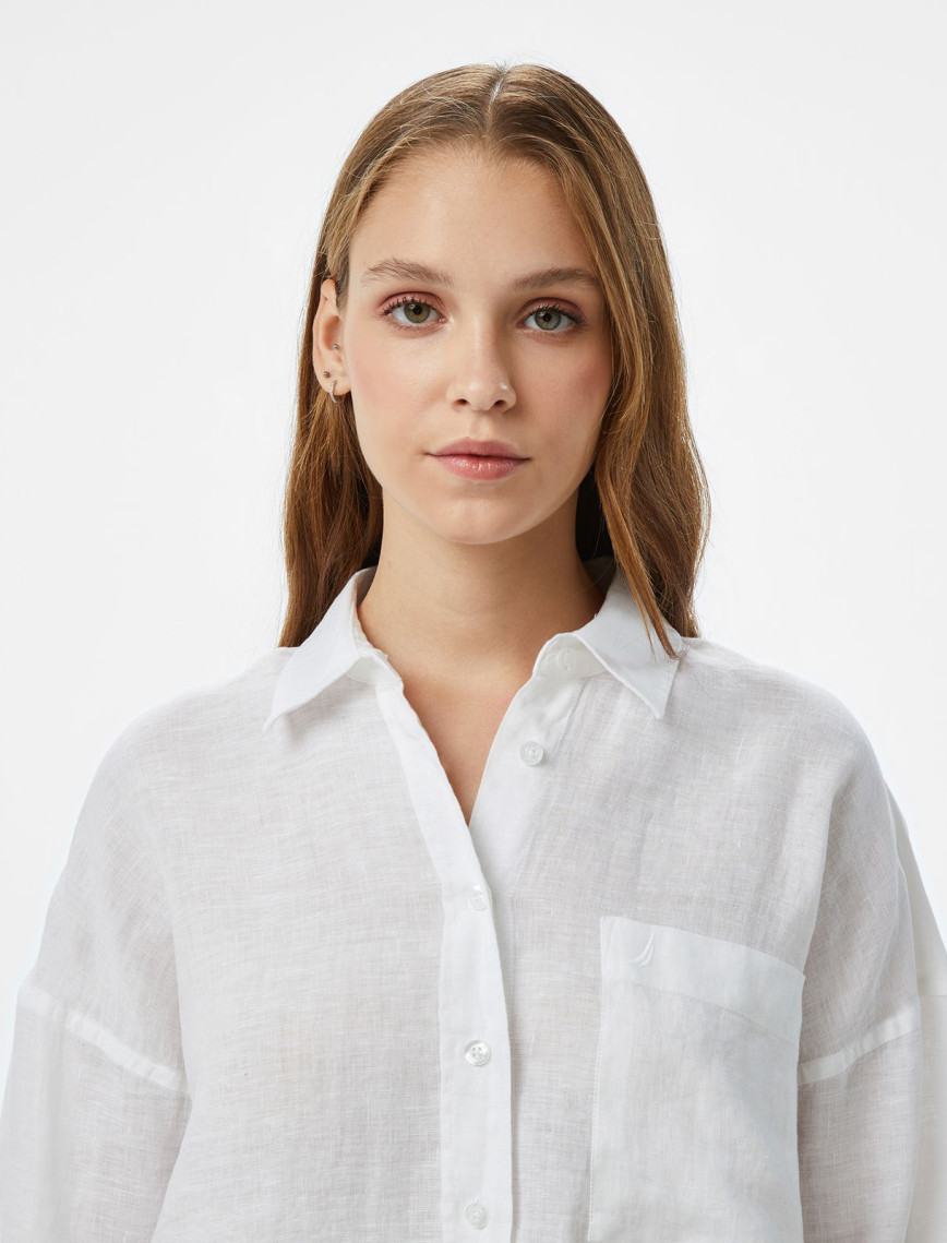 Nautica Kadın Beyaz Regular Fit Gömlek Nautica Kadın Beyaz Regular Fit Gömlek