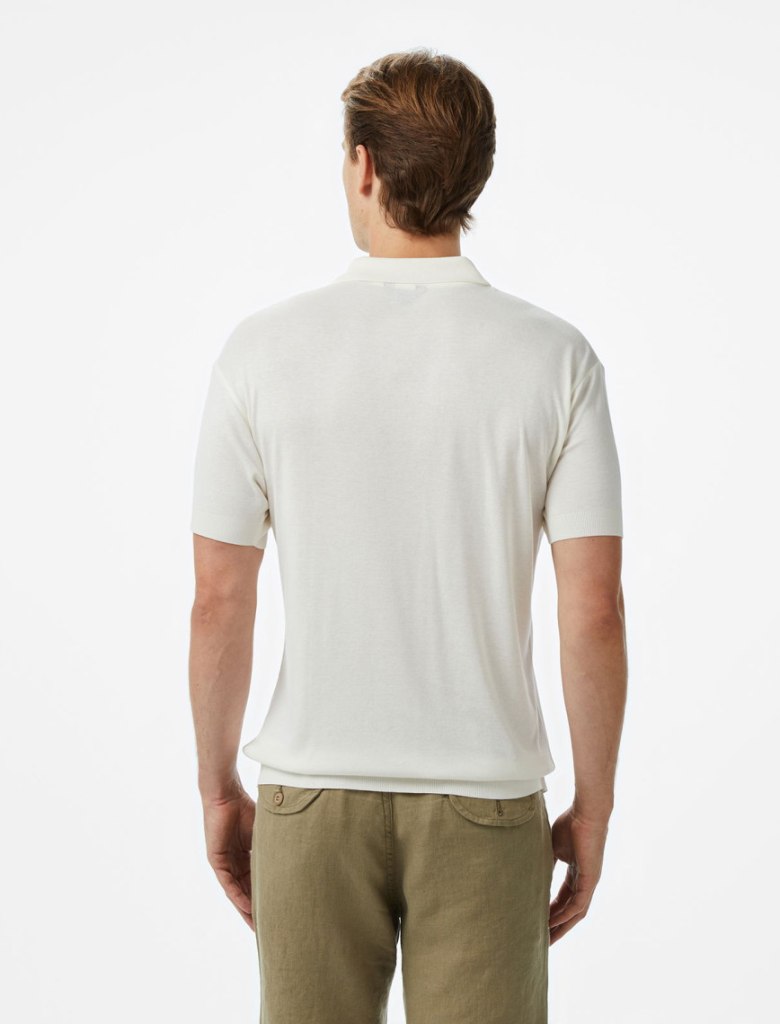 Nautica Erkek Ekru Classic Fit Polo