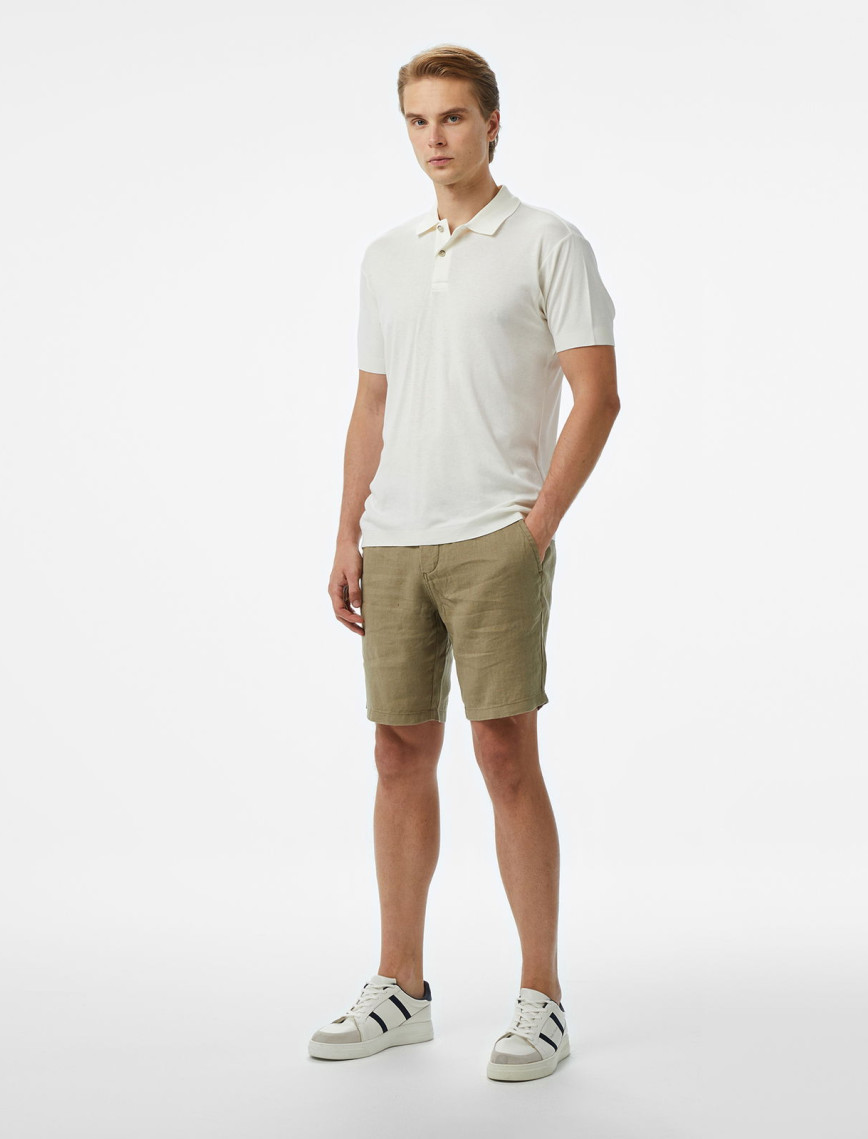 Nautica Erkek Ekru Classic Fit Polo