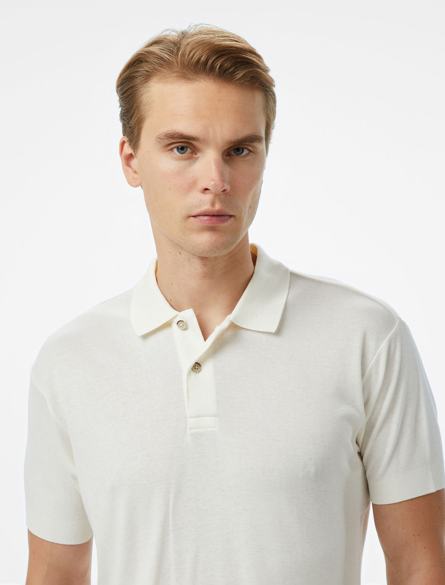 Nautica Erkek Ekru Classic Fit Polo