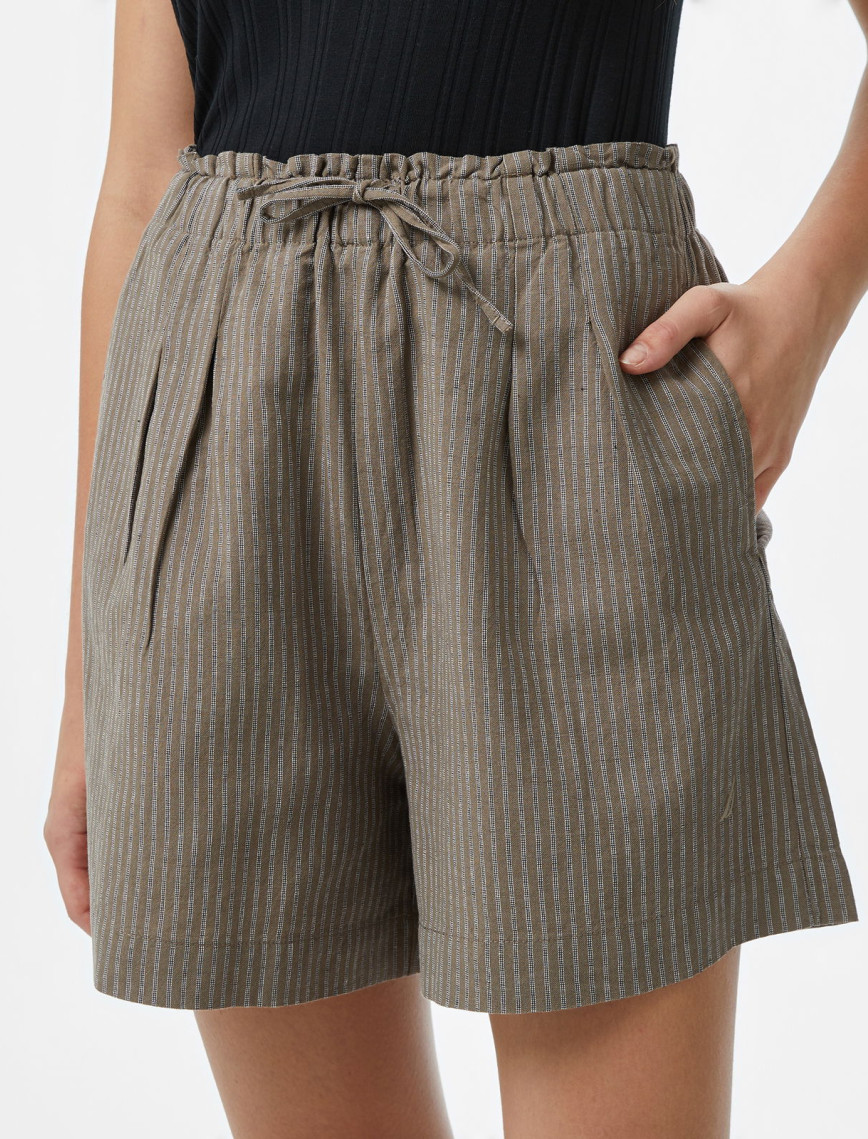 Nautica Kadın Kahverengi Relaxed Fit Çizgili Şort Nautica Kadın Kahverengi Relaxed Fit Çizgili Şort