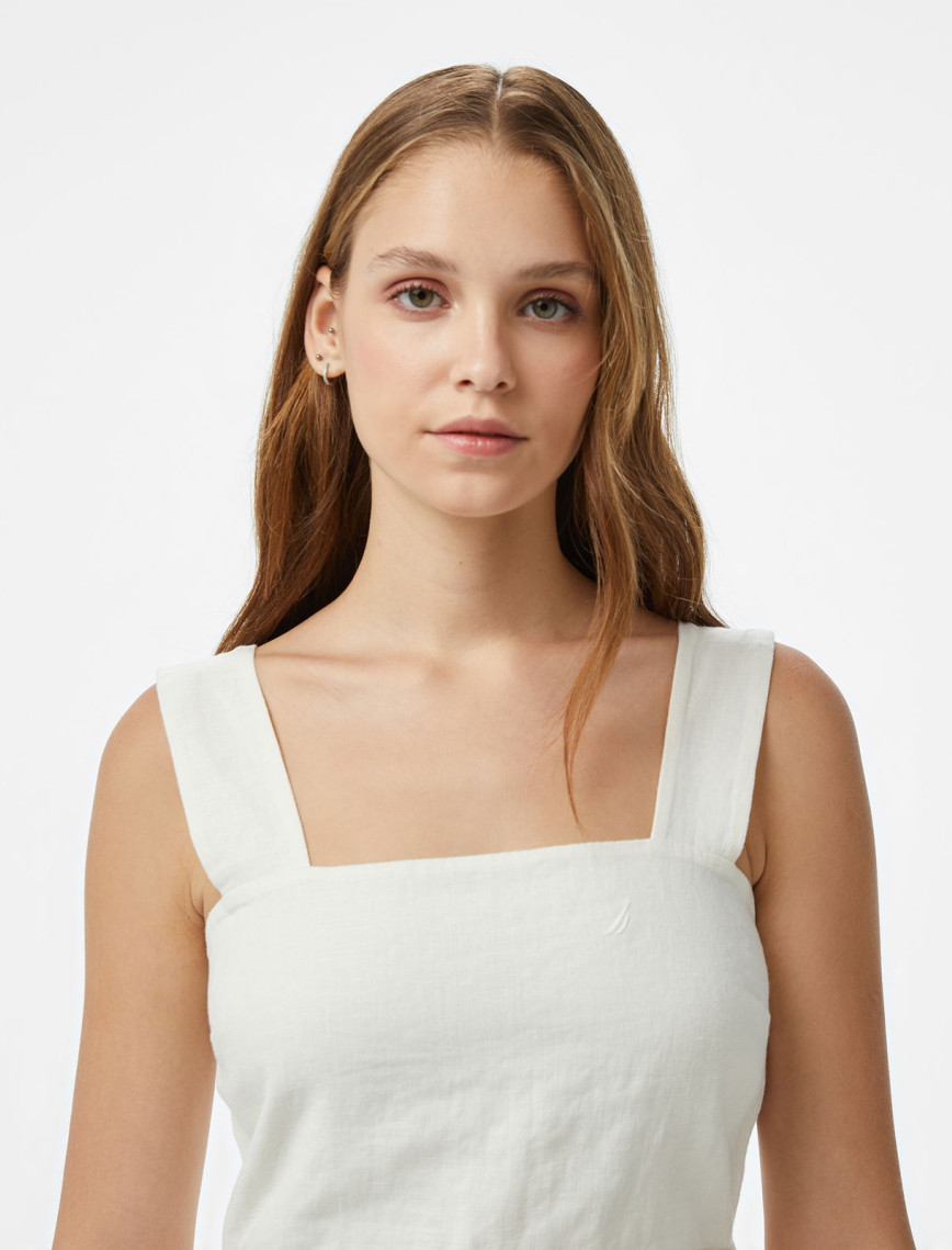 Nautica Kadın Beyaz Regular Fit Elbise