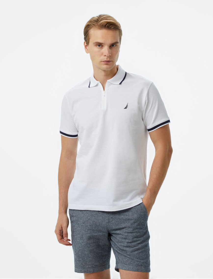 Nautica Erkek Beyaz Classic Fit Polo Yaka T-Shirt Nautica Erkek Beyaz Classic Fit Polo Yaka T-Shirt