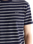 GANT Erkek Lacivert Regular Fit Bisiklet Yaka Çizgili T-Shirt GANT Erkek Lacivert Regular Fit Bisiklet Yaka Çizgili T-Shirt