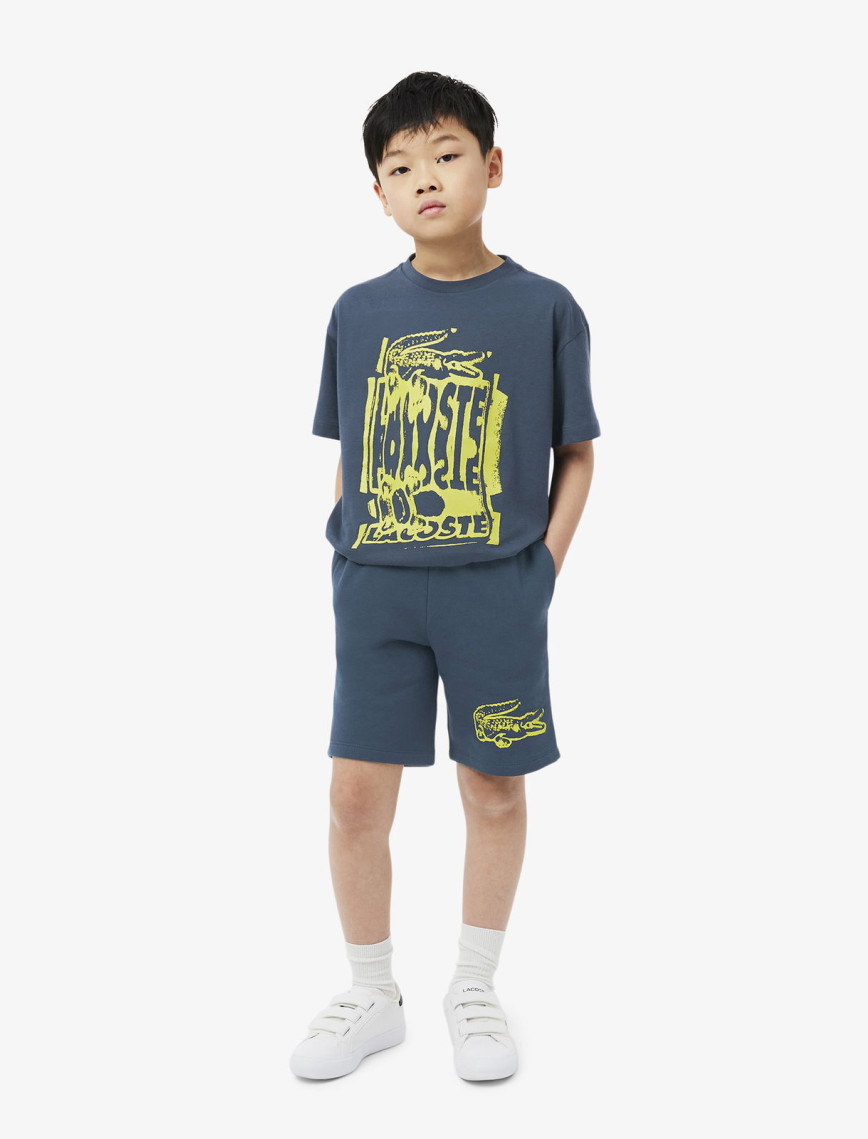 Lacoste Erkek Çocuk Baskılı Lacivert Şort Lacoste Erkek Çocuk Baskılı Lacivert Şort