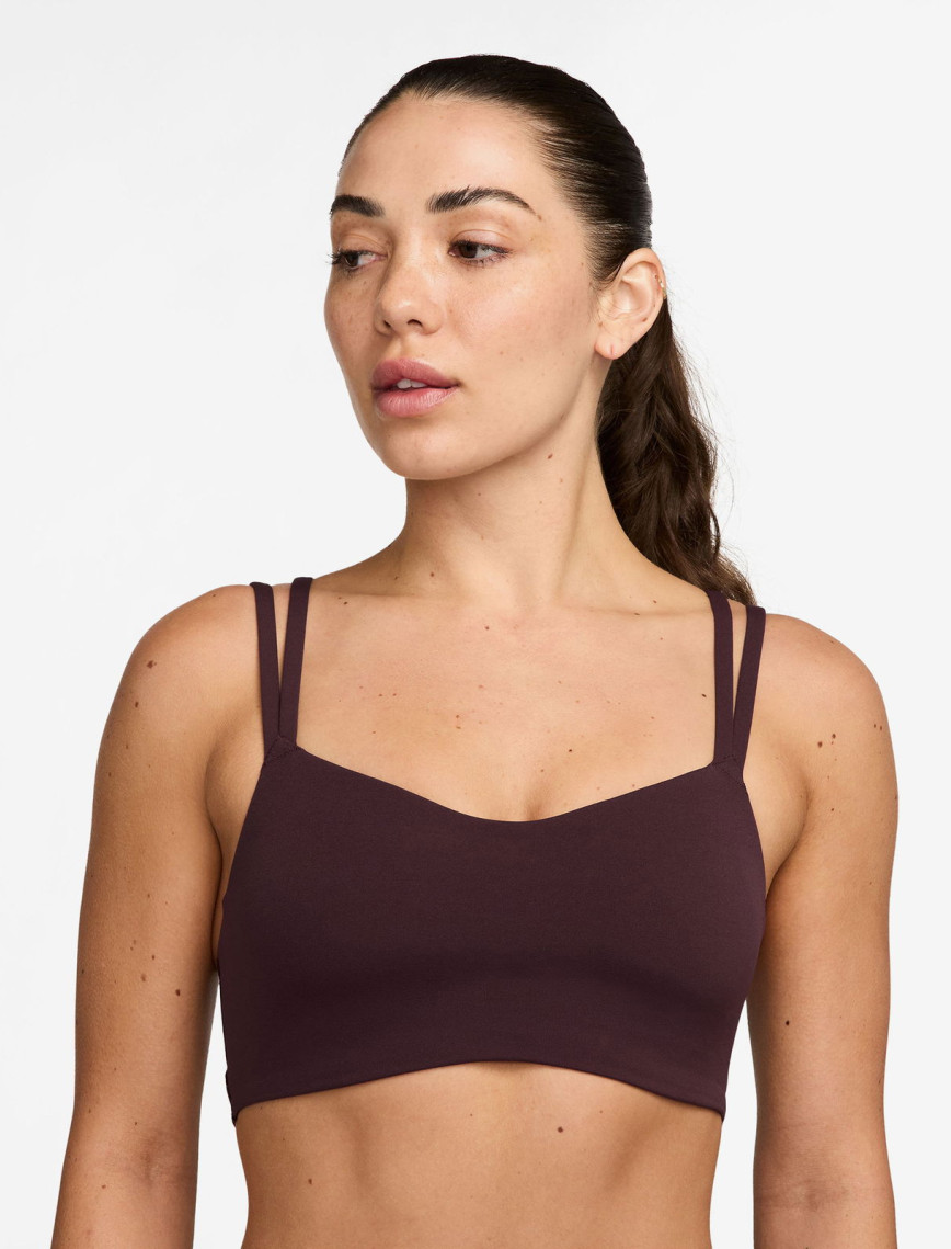 Nike Dri-Fit Zenvy Strappy Kadın Bordo Bra Nike Dri-Fit Zenvy Strappy Kadın Bordo Bra