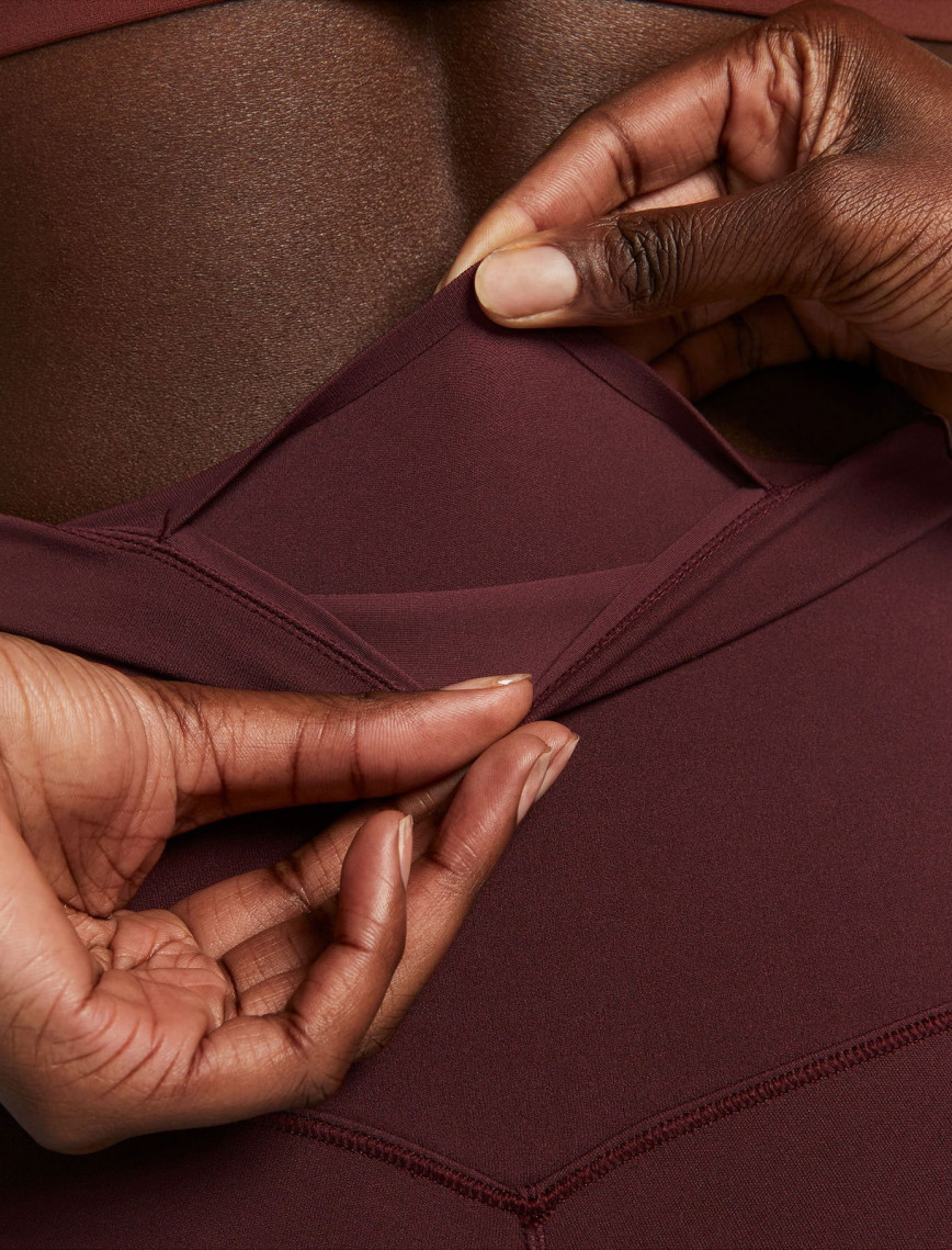 Nike Dri-Fit Zenvy Kadın Bordo Tayt Nike Dri-Fit Zenvy Kadın Bordo Tayt