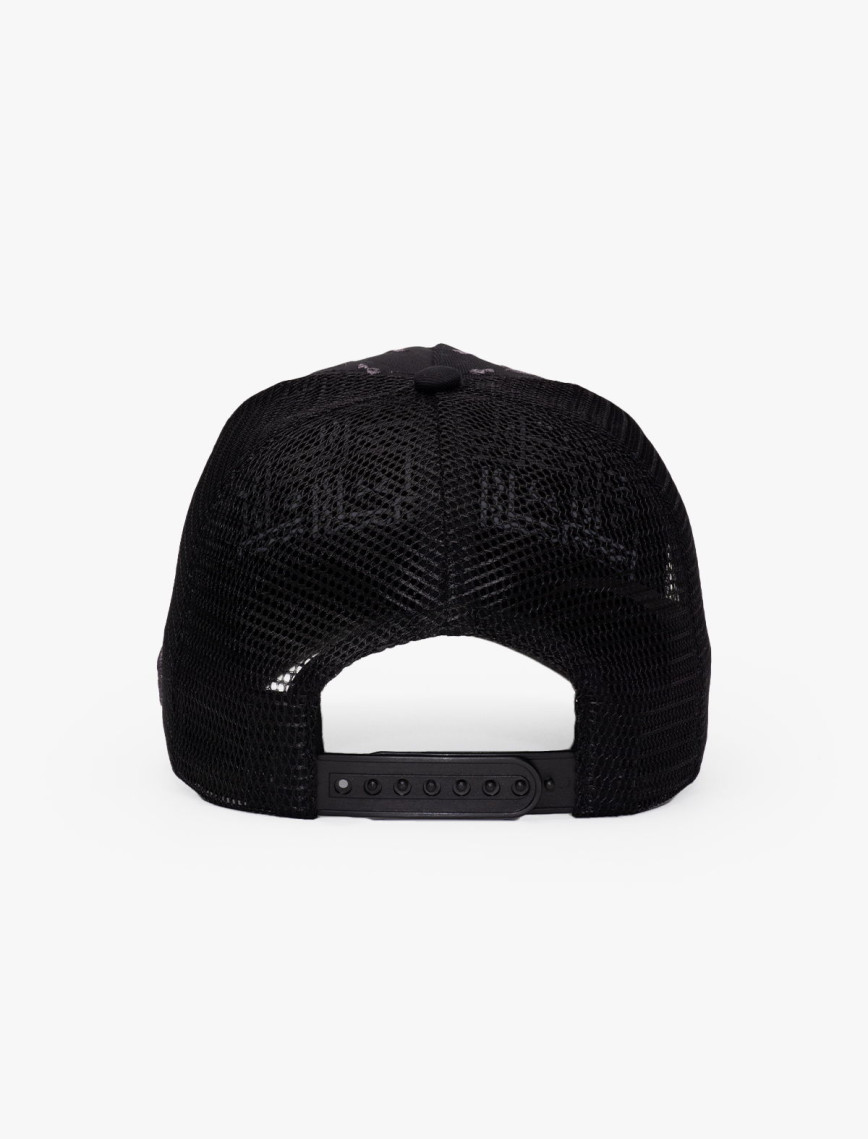 RustandRich Kadın Erkek Siyah/Antrasit Trucker Şapka-Premium Collection-Regalia RustandRich Kadın Erkek Siyah/Antrasit Trucker Şapka-Premium Collection-Regalia