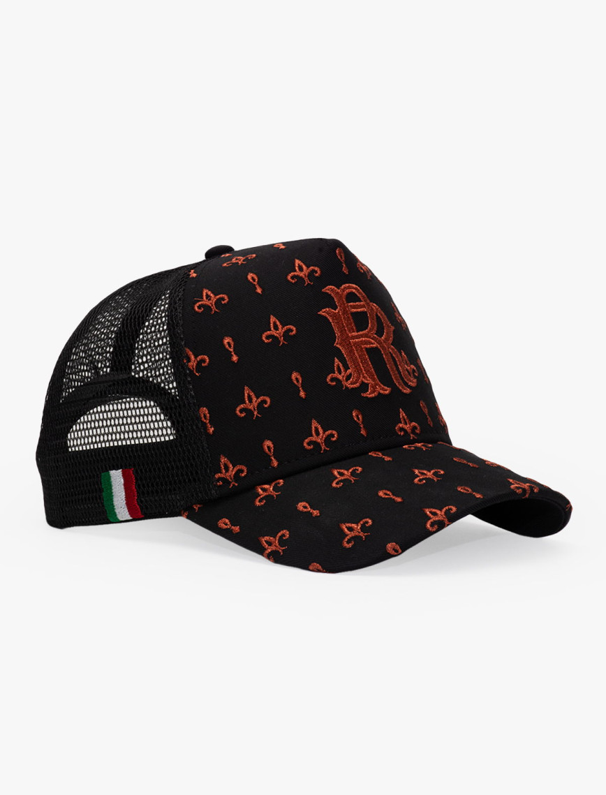 RustandRich Kadın Erkek Siyah/Bakır Trucker Şapka-Premium Collection-Regalia RustandRich Kadın Erkek Siyah/Bakır Trucker Şapka-Premium Collection-Regalia