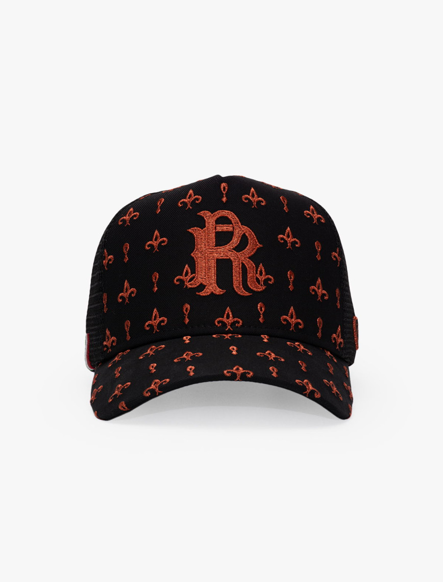 RustandRich Kadın Erkek Siyah/Bakır Trucker Şapka-Premium Collection-Regalia RustandRich Kadın Erkek Siyah/Bakır Trucker Şapka-Premium Collection-Regalia