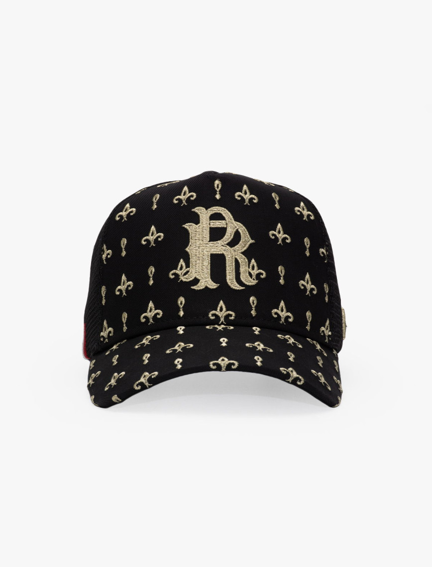 RustandRich Kadın Erkek Siyah/Gold Trucker Şapka-Premium Collection-Regalia RustandRich Kadın Erkek Siyah/Gold Trucker Şapka-Premium Collection-Regalia