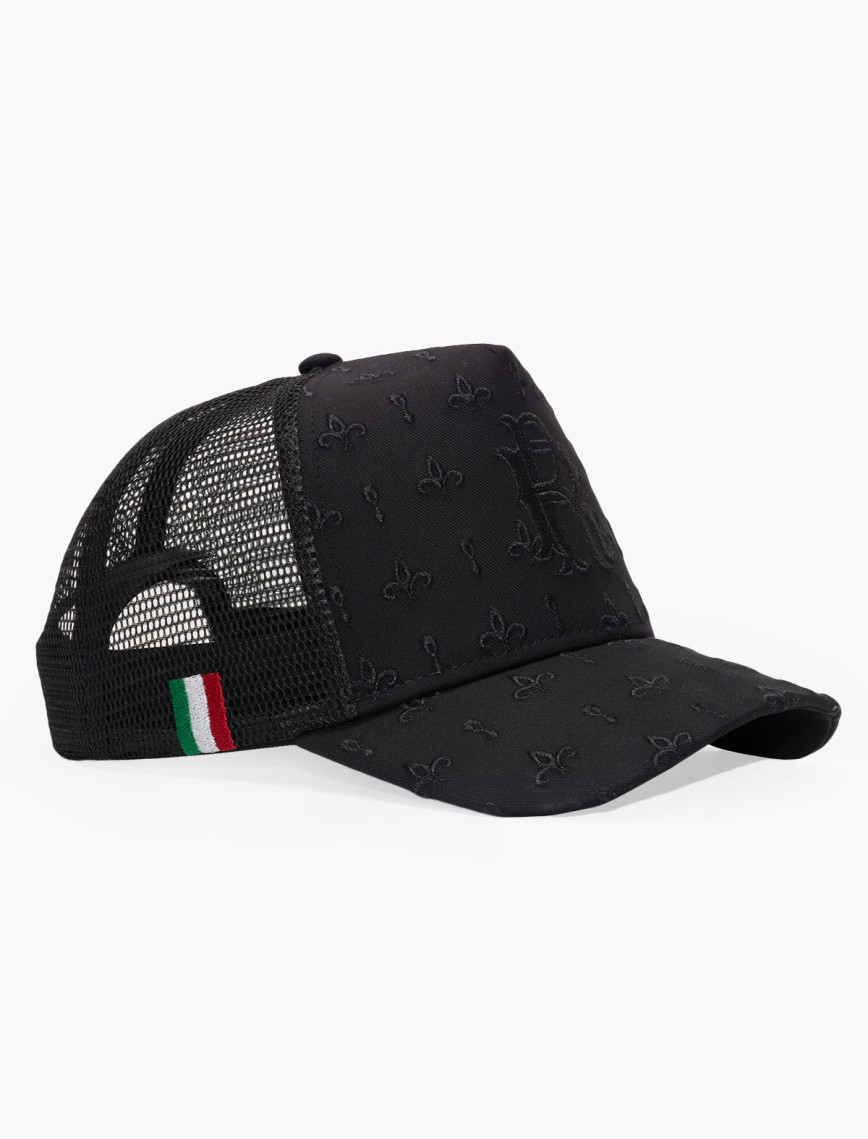 RustandRich Kadın Erkek Siyah Trucker Şapka-Premium Collection-Regalia