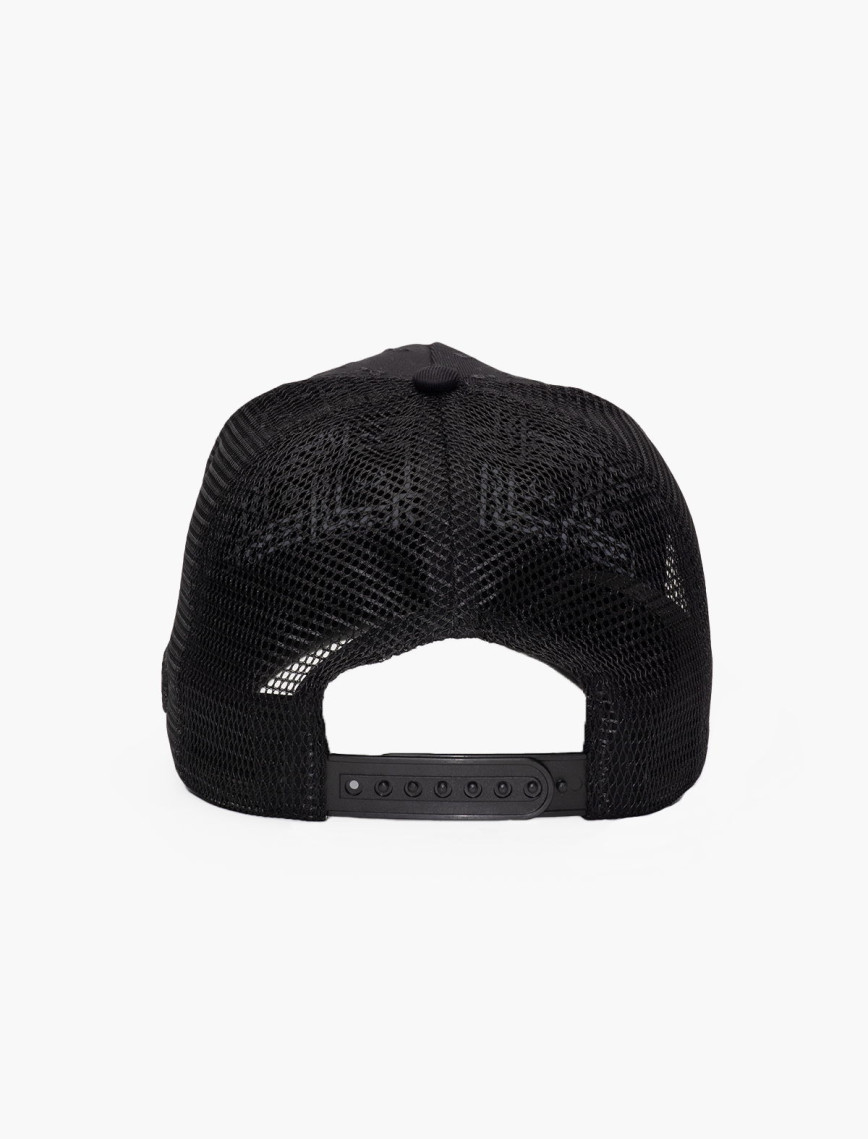 RustandRich Kadın Erkek Siyah Trucker Şapka-Premium Collection-Regalia