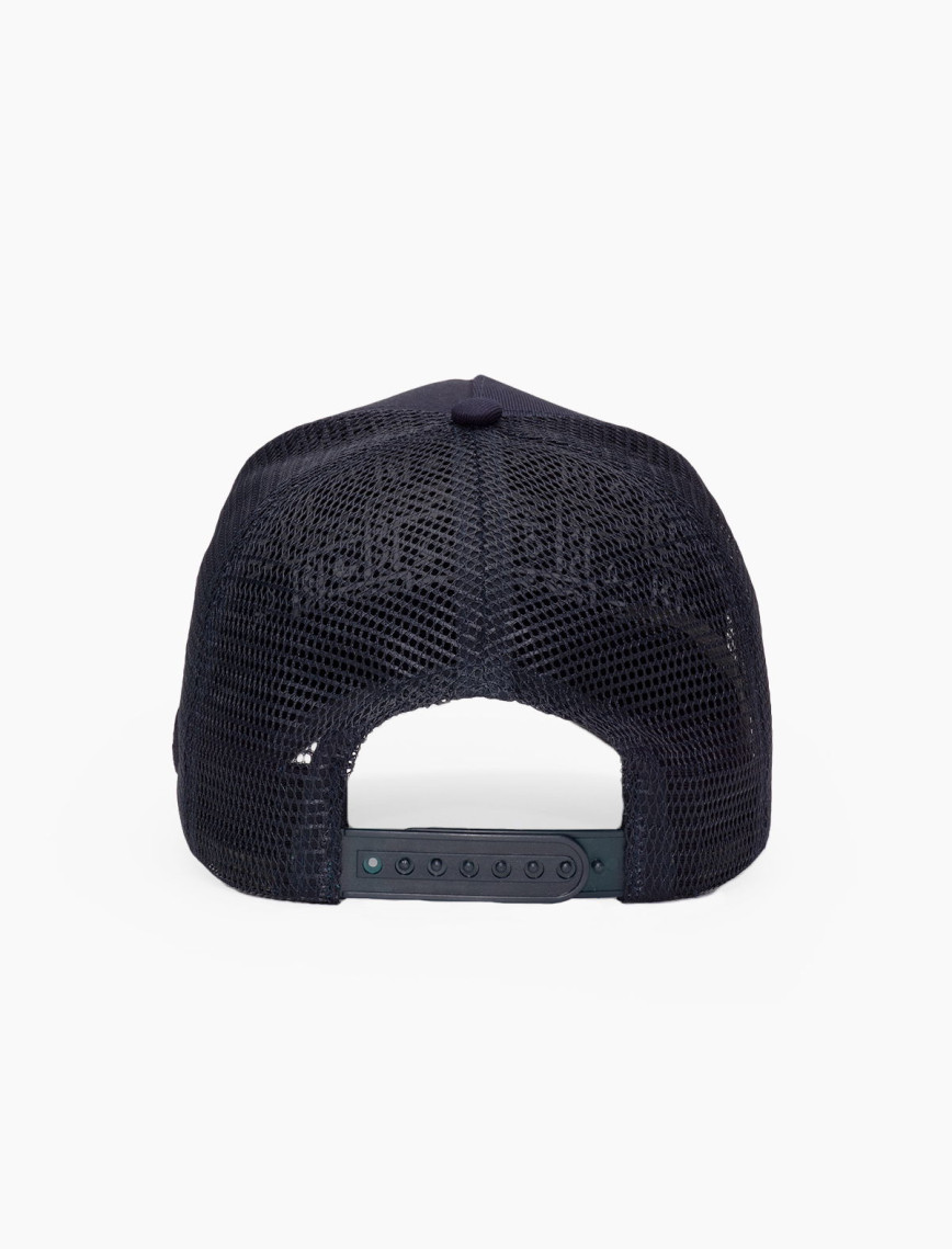 RustandRich Kadın Erkek Lacivert Trucker Şapka-Timeless Collection-Casual