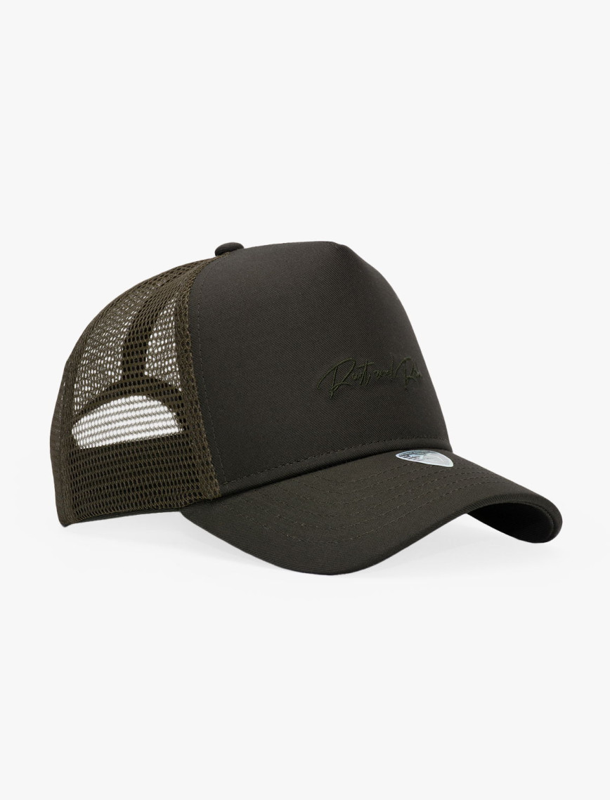 RustandRich Kadın Erkek Haki Trucker Şapka-Timeless Collection-Casual RustandRich Kadın Erkek Haki Trucker Şapka-Timeless Collection-Casual