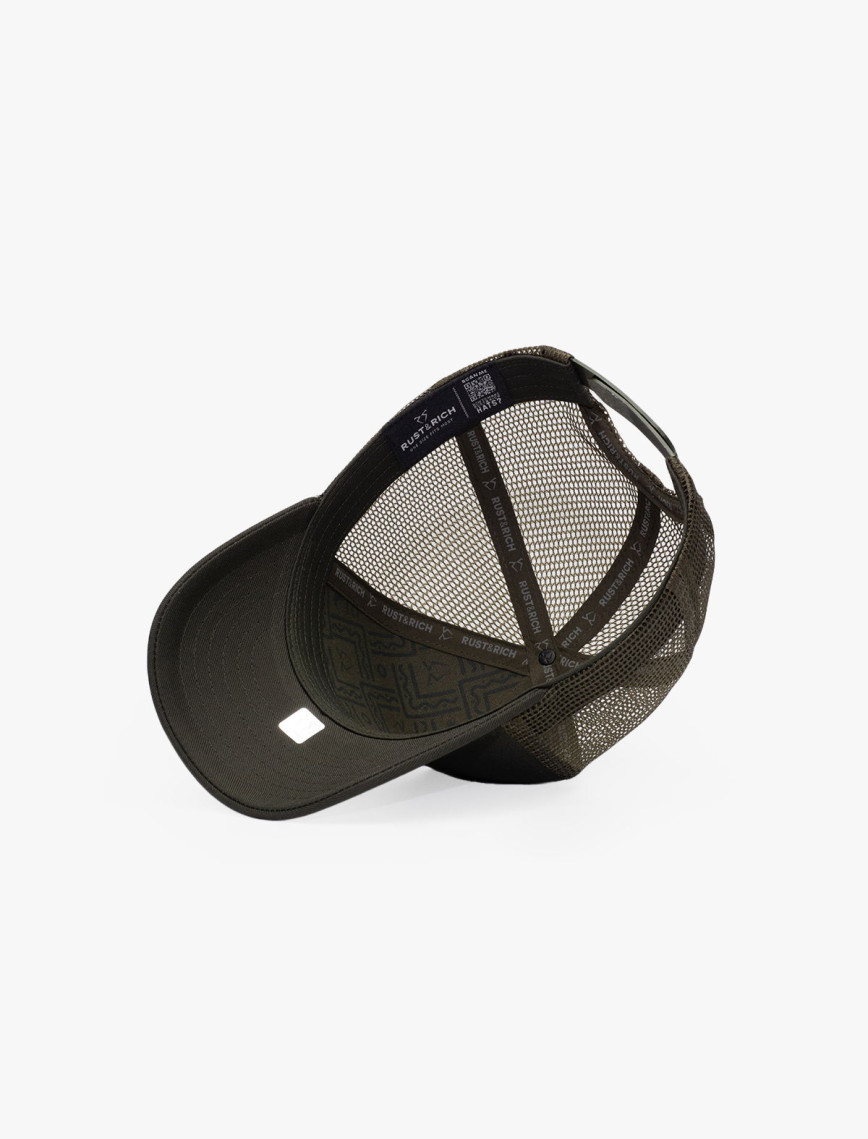 RustandRich Kadın Erkek Haki Trucker Şapka-Timeless Collection-Casual RustandRich Kadın Erkek Haki Trucker Şapka-Timeless Collection-Casual