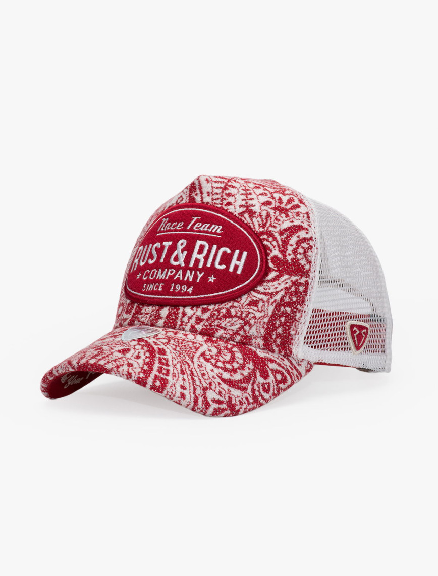 RustandRich Kadın Erkek Bordo Trucker Şapka-Premium Collection-Vintage Race RustandRich Kadın Erkek Bordo Trucker Şapka-Premium Collection-Vintage Race