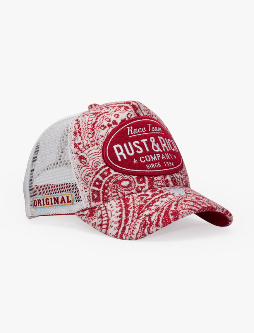 RustandRich Kadın Erkek Bordo Trucker Şapka-Premium Collection-Vintage Race RustandRich Kadın Erkek Bordo Trucker Şapka-Premium Collection-Vintage Race