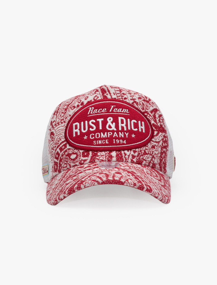 RustandRich Kadın Erkek Bordo Trucker Şapka-Premium Collection-Vintage Race RustandRich Kadın Erkek Bordo Trucker Şapka-Premium Collection-Vintage Race