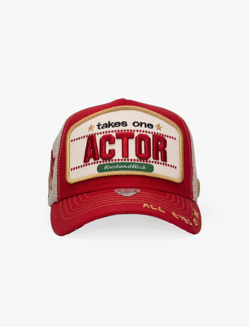 RustandRich Kadın Erkek Kırmızı Trucker Şapka-Urban Collection-Actor RustandRich Kadın Erkek Kırmızı Trucker Şapka-Urban Collection-Actor