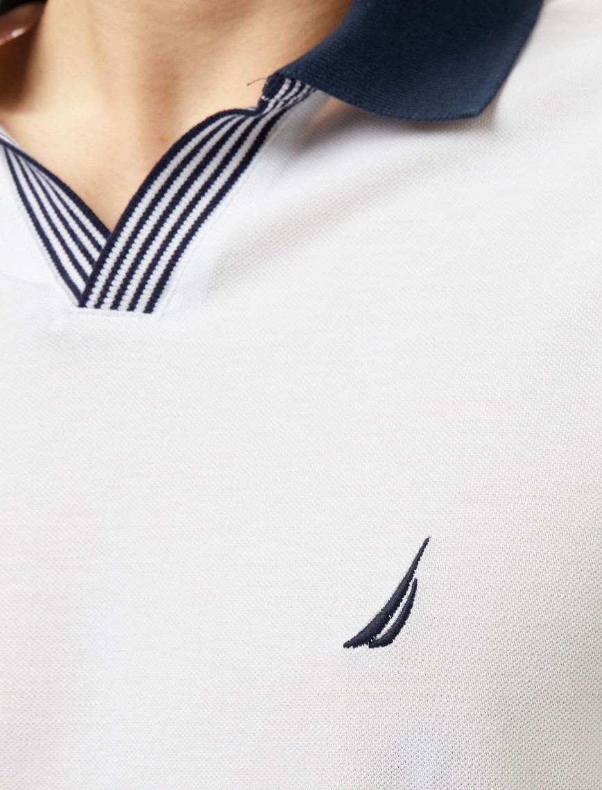 Nautica Erkek Beyaz Classic Fit Polo Yaka T-Shirt