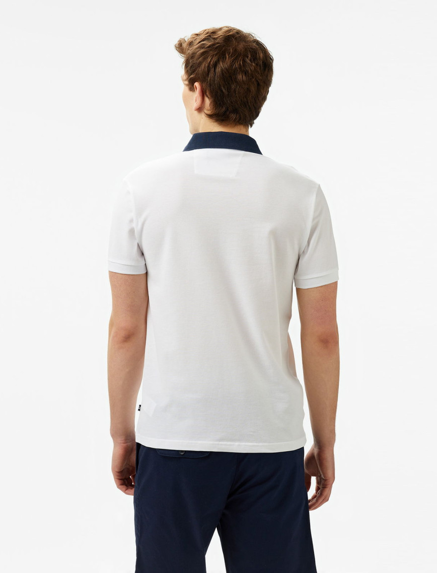 Nautica Erkek Beyaz Classic Fit Polo Yaka T-Shirt