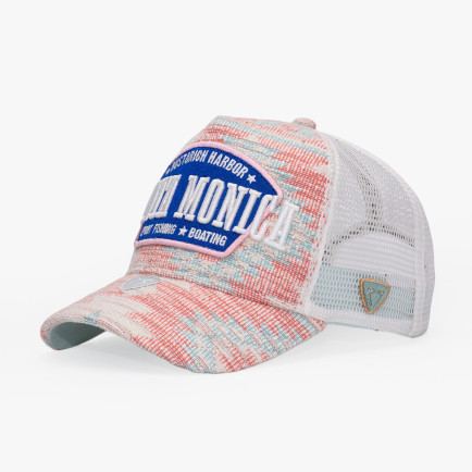 RustandRich Kadın Erkek Beyaz Trucker Şapka-City's Collection-Santa Monica