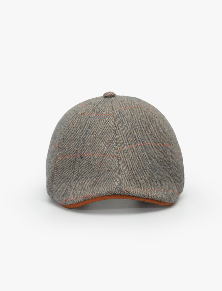 RustandRich Kadın Erkek Gri Casket Şapka-Premium Collection-Royalty