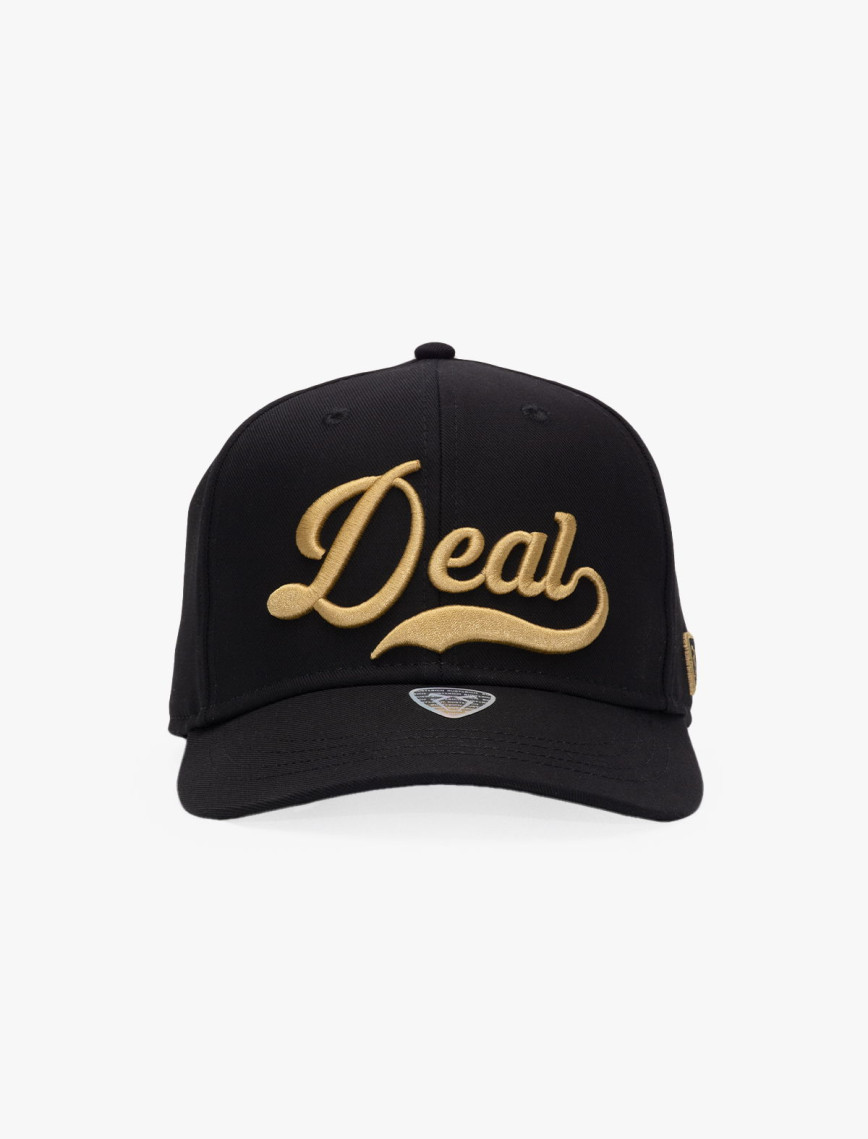 RustandRich Kadın Erkek Siyah Baseball Şapka-Curved Visor-Motto Collection-Deal