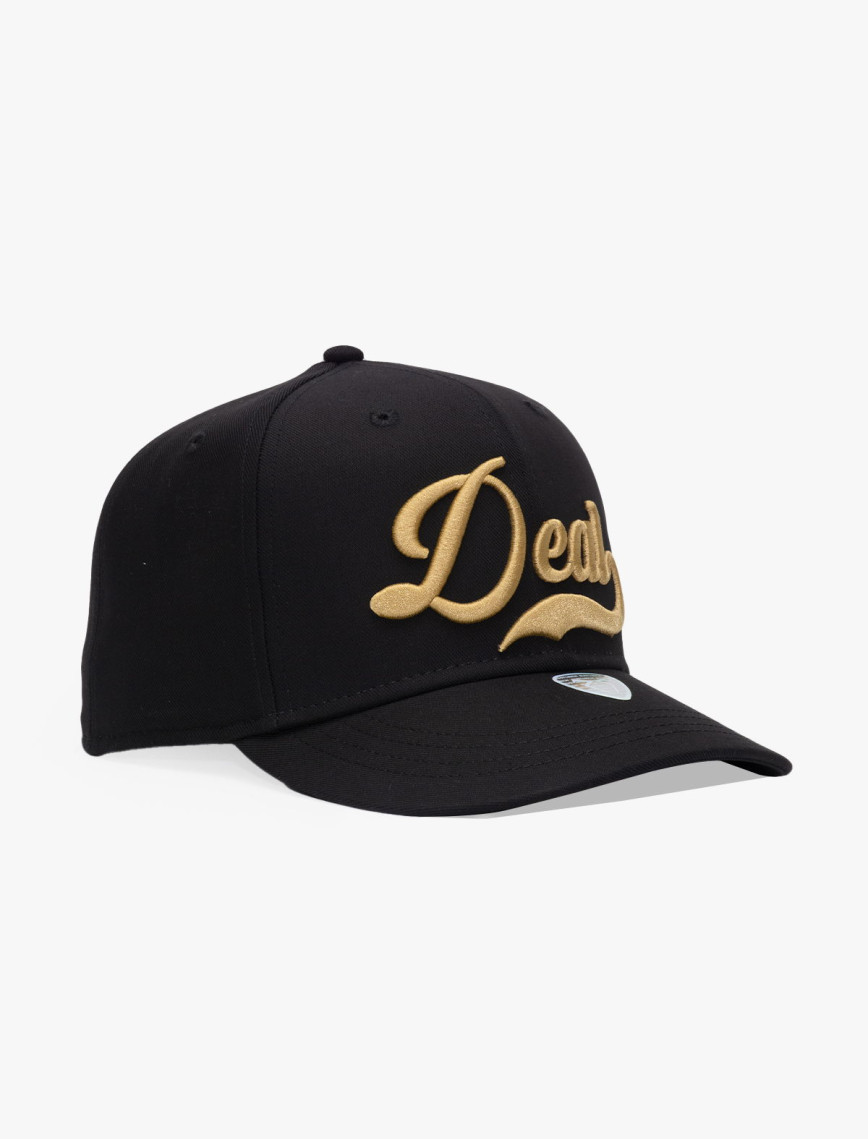 RustandRich Kadın Erkek Siyah Baseball Şapka-Curved Visor-Motto Collection-Deal