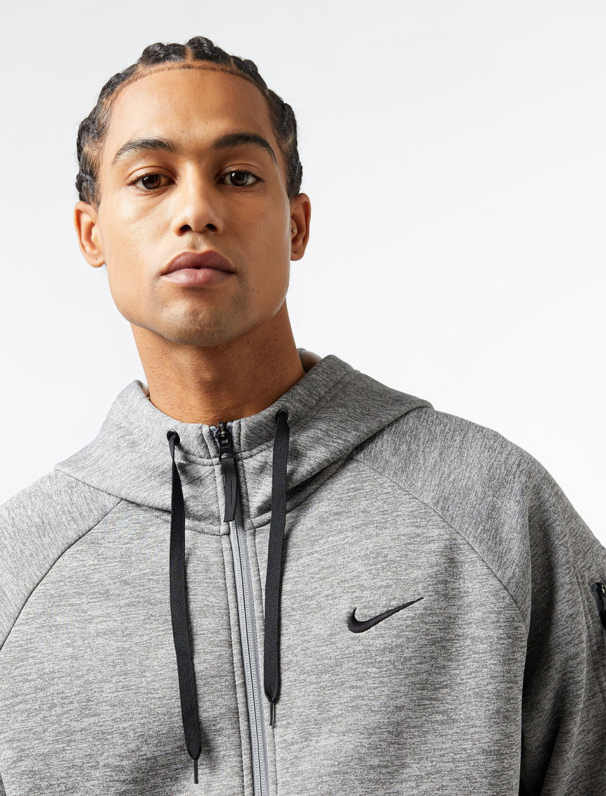 Nike Therma-Fit Full-Zip Erkek Gri Hoodie Nike Therma-Fit Full-Zip Erkek Gri Hoodie