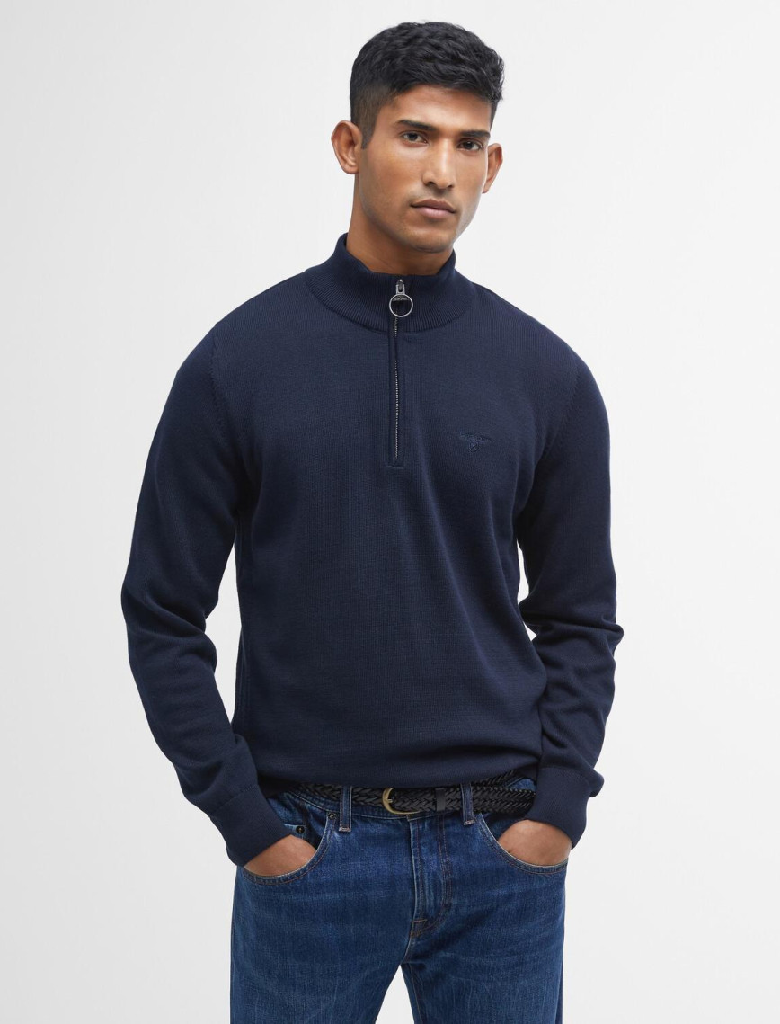 Barbour Pima Cotton Yarım Fermuarlı Kazak Barbour Pima Cotton Yarım Fermuarlı Kazak