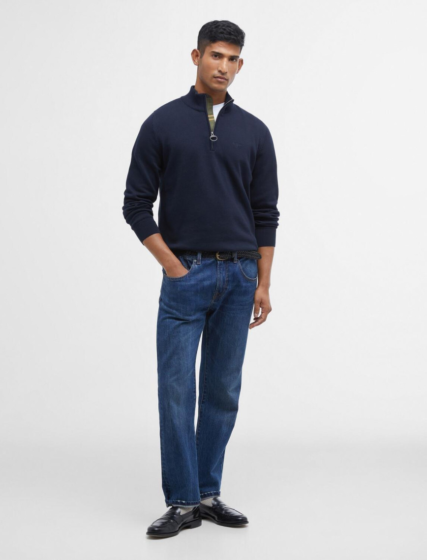 Barbour Pima Cotton Yarım Fermuarlı Kazak Barbour Pima Cotton Yarım Fermuarlı Kazak