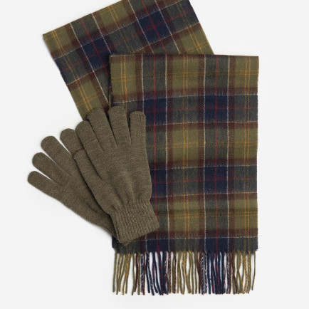 Barbour Tartan Atkı ve Eldiven Hediye Seti