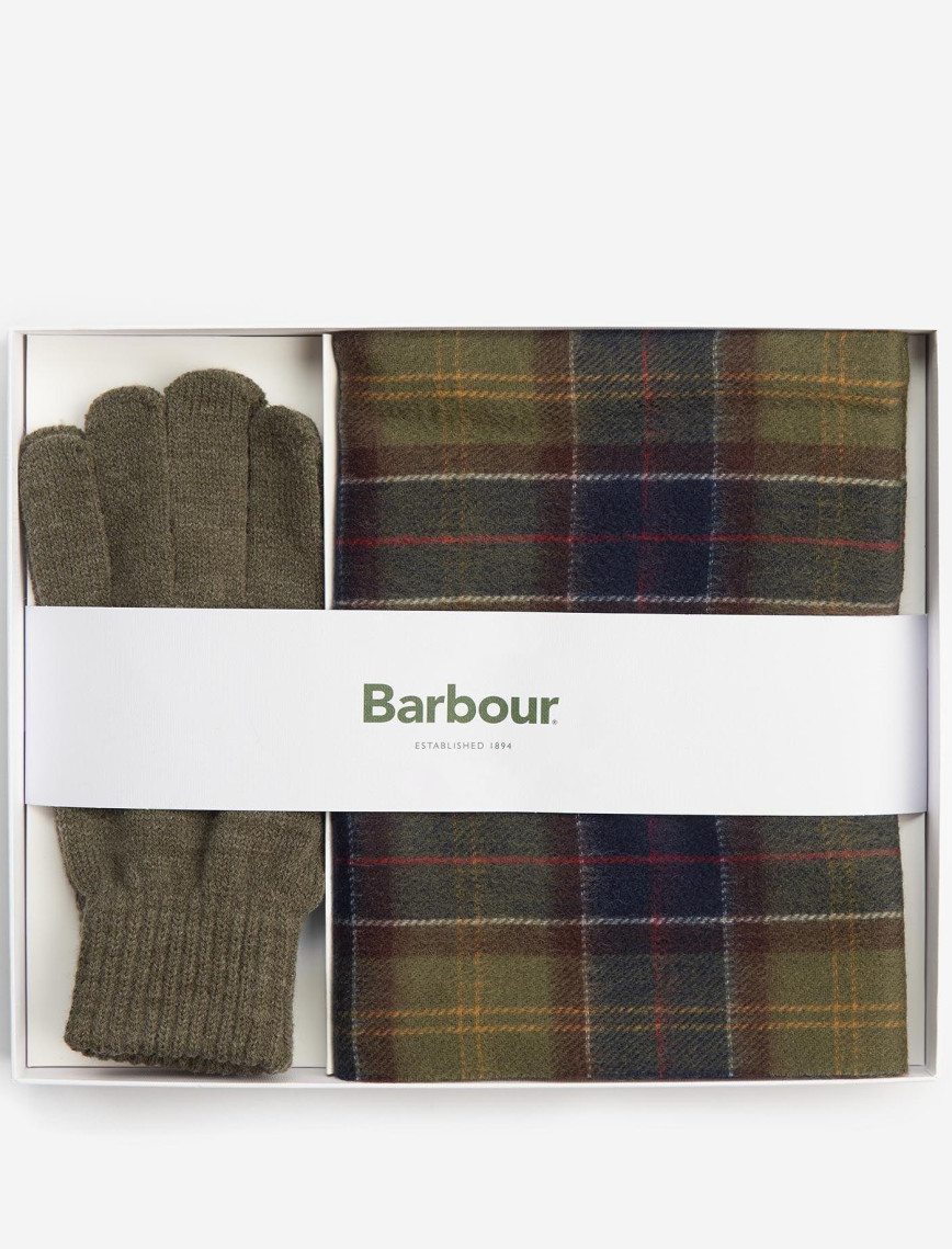 Barbour Tartan Atkı ve Eldiven Hediye Seti Barbour Tartan Atkı ve Eldiven Hediye Seti