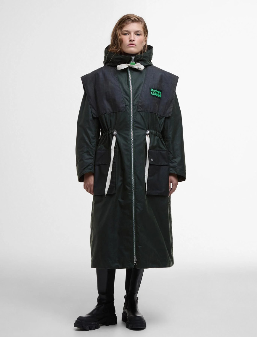 Barbour x GANNI Yağlı Parka